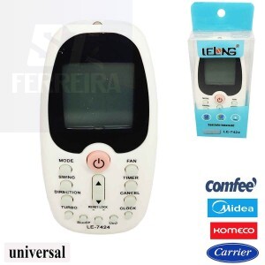 CONTROLE REMOTO AR CONDICIONADO KOMECO/MIDEA/CARRIER/COMFEE (LE-7424)