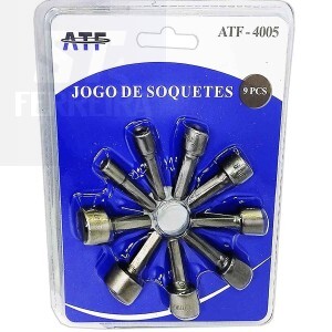 JOGO DE SOQUETES 9 PEÇAS (ATF-4005)