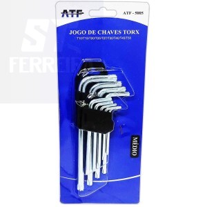 JOGO DE CHAVES TORX 09 UNIDADES MÉDIA (ATF-5005)