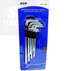 JOGO DE CHAVES TORX 09 UNIDADES GRANDE (ATF-5006)