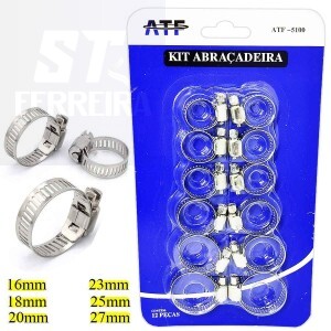 ABRAÇADEIRA KIT COM 12 PEÇAS (ATF-5100)