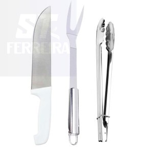 CONJUNTO PARA CHURRASCO KIT COM 3 PEÇAS (ID-1890N)