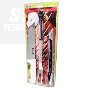 CONJUNTO PARA CHURRASCO KIT COM 3 PEÇAS (ID-1890N)