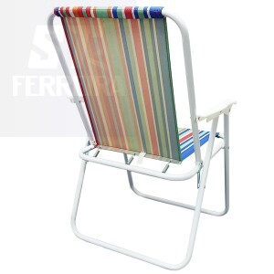 CADEIRA DE PRAIA ALTA SUPORTA 120Kg (ID-3519C)