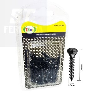 PARAFUSO PARA MADEIRA 25 UNIDADES 3.5mm X 30mm (ID-4398P)