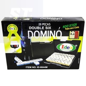 JOGO DE DOMINÓ PROFISSIONAL NA MALETA 28 PEÇAS 10mm (ID-6644M)