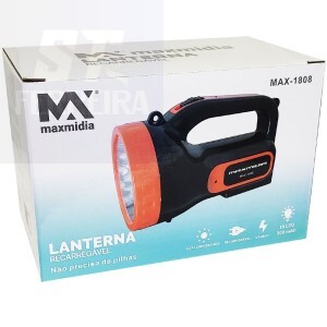 LANTERNA HOLOFOTE RECARREGÁVEL 18 LEDs (MAX-1808)