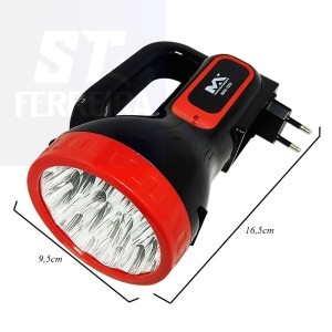LANTERNA HOLOFOTE RECARREGÁVEL 18 LEDs (MAX-1808)