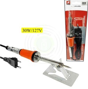 FERRO DE SOLDA PROFISSIONAL 30W / 127V (BAR-58224-1)