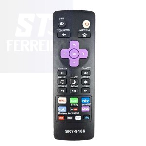 CONTROLE REMOTO UNIVERSAL ROKU TV BOX (SKY-9186)